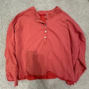 FP MOVEMENT! Orange half button pullover!